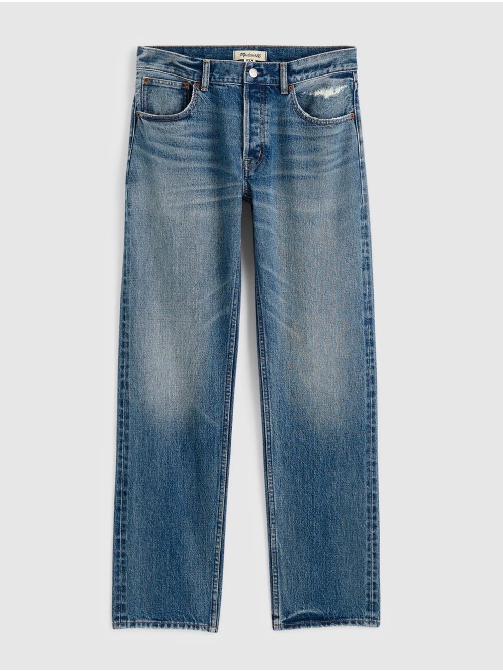 Madewell x Kaihara Selvedge Denim Dean Easy Straight Jean in Millington - Picture 5 of 10